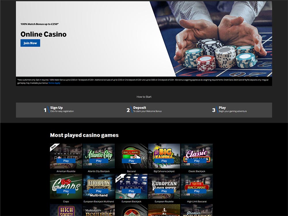 Betway Casino Home Page