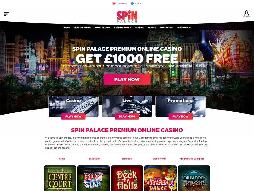 Spin Palace Casino Free Bonus Codes