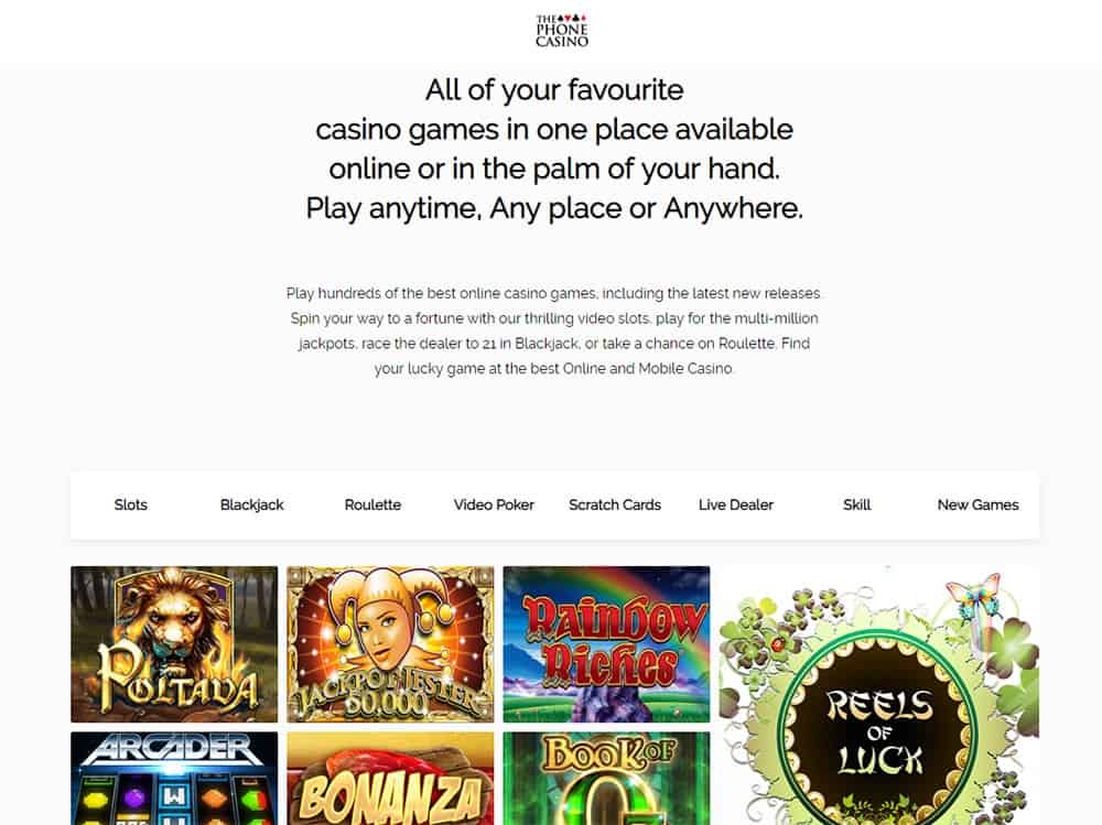 The Phone Casino Home Page