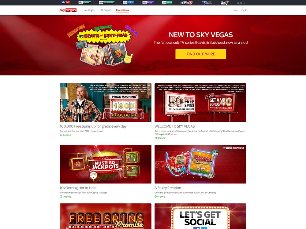Sky Vegas Casino Promotions