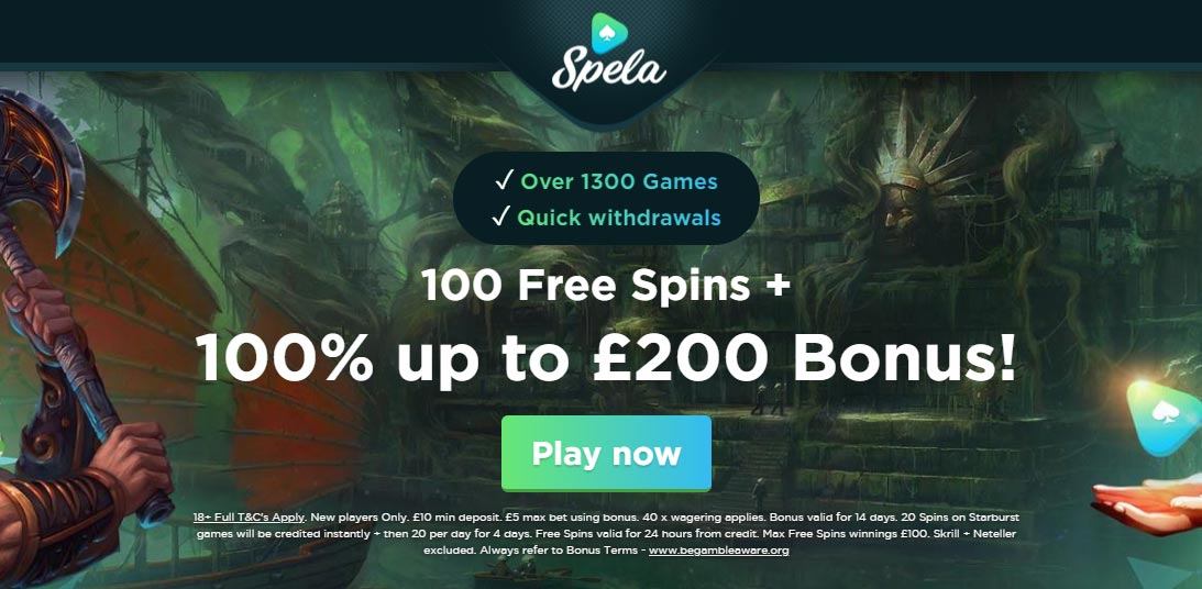 Spela Online Casino Welcome Package